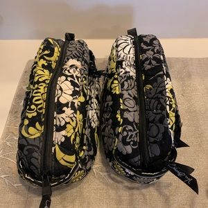 2 Vera Bradley travel makeup zippered cases. Retired Baroque pattern.
